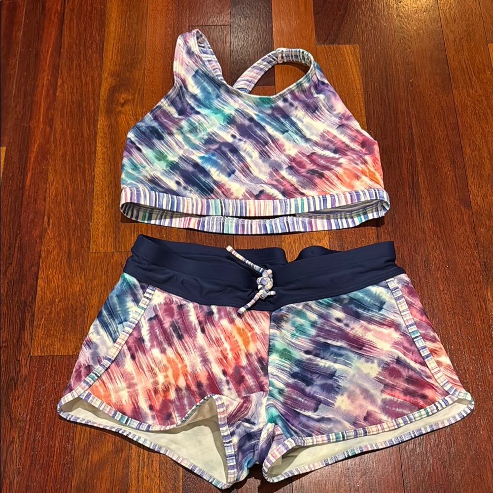 Athleta Kids Swim Bikini Set - Multicolor Tie-Dye